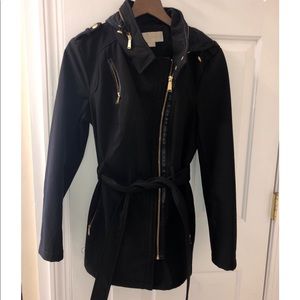 Micheal Kors Belted Hooded (Removable) Trench Coat